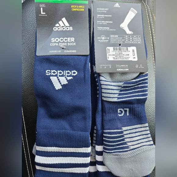 Lot Of 2 Adidas Soccer Socks Large - Picture 1 of 6